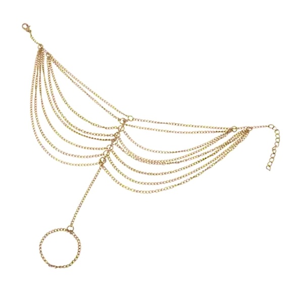 ⚜️[𝟯/$𝟮𝟴]⚜️8 Layered Two Gold Anklets Set NEW - Picture 8 of 10